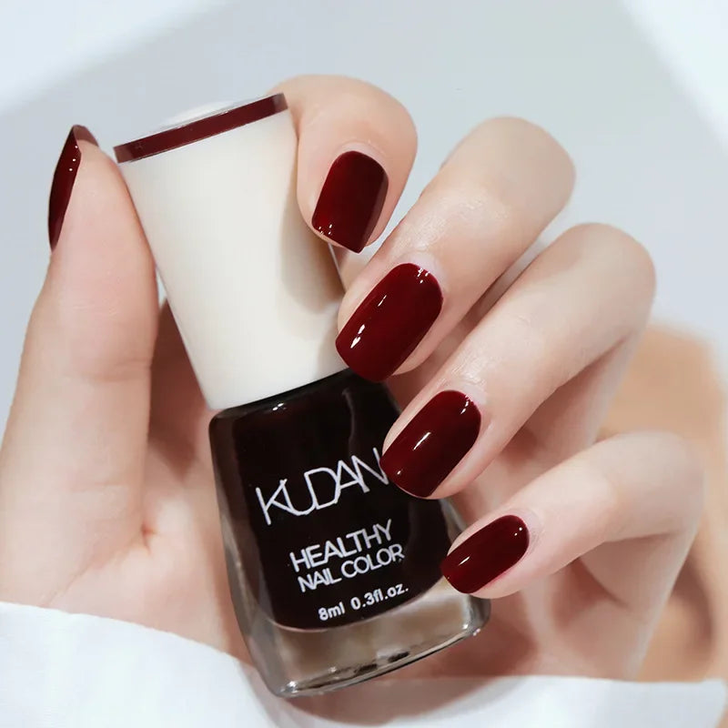 Nail Polish Without Baking Lamp White Fine Glitter Non-baking Non-peel Transparent Shiny Oil Base Coat Nude Nail Polish Good Vibrations