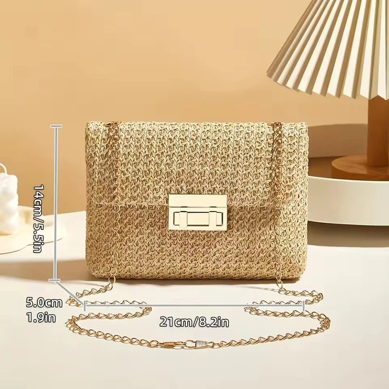 Crossbody Bag for Women Chain Strap Banquet Stylish Accessory Shoulder Bag for Day-to-Night Outfits Good Vibrations