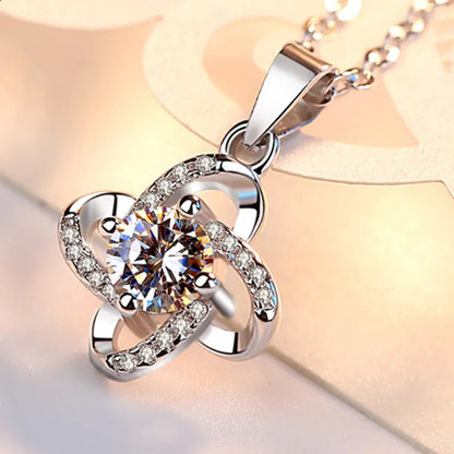 925 Sterling Silver AAA Zircon Necklace Chain High Quality Fashion Jewelry For Women Men Wedding Birthday Party Gift Good Vibrations