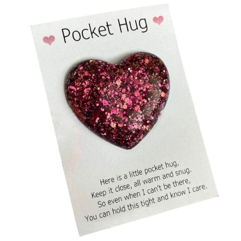 Heartwarming Pocket Hug, Thoughtful Gift Pocket Hugs Heart for Friend Loved Ones Good Vibrations