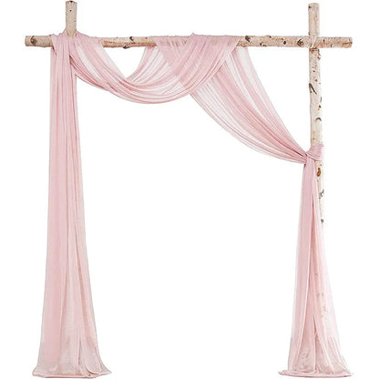 Yannew Burnt Orange Rustic Wedding Arch Flowers White Swag Drape Kit for Wedding Ceremony Reception Backdrop Floral Decoration Good Vibrations