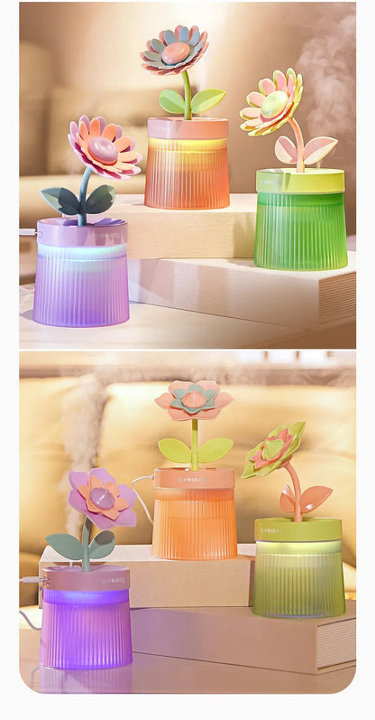 2024 USB Portable Ultrasonic Humidifier - Colorful Cup Aroma Diffuser, Cool Mist Maker, Flower Air Purifier with LED Light Good Vibrations Adult Super Store
