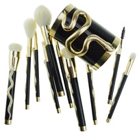 Snake Makeup Brushes Set Concealer Contour Eye Shadow Cosmetics Brushes Blushing powder Blending Brush kit 10pc for make up Good Vibrations