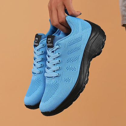 2025 Women's Walking Running Shoes Lightweight Breathable Fashionable Knitted Tennis Shoes Comfortable Activity Sneakers Women Good Vibrations