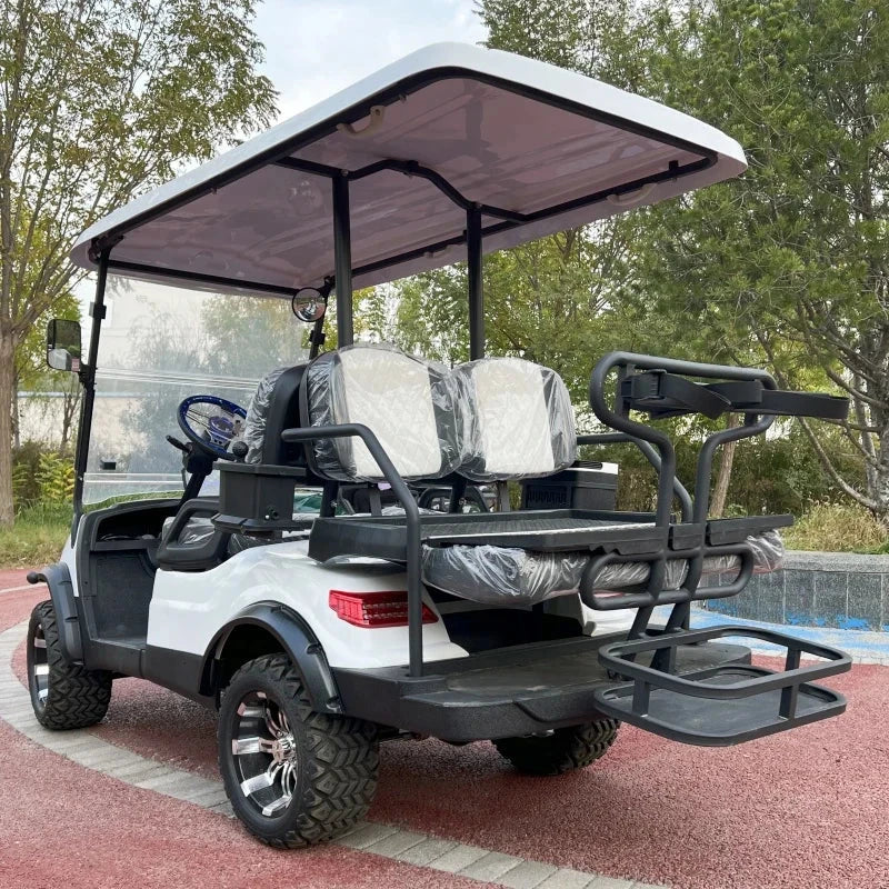 New Hunting Club Street Legal Utility Vehicle Electric Lithium Golf Cart 2/4/6 Seaters Solar Powered Unlimited Electricity Good Vibrations