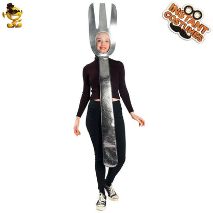 Halloween Couple Funny Men's and Women's Tableware Costumes Makeup Ball Stage Performance Costumes Cosplay Costumes Good Vibrations