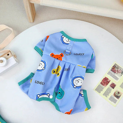 Dog Winter Clothes Warm Costume Tracksuit Dog Jumpsuit Pyjamas Wrapped Belly Puppy Cat Onesie Overalls For Small Dogs York XS-XL Good Vibrations