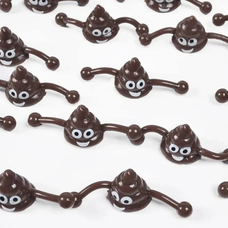 12PC Funny Poo Launcher Tricky Slingshot Children Toys Kids Birthday Party Gifts Wedding Gifts For Guests Christmas Party Favors Good Vibrations