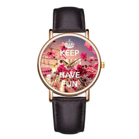 Fashion Women Quartz Watch Set For Women Flower Leather Waterproof Light Round Dial Wristwatch  Moda Clock Reloj Hombre Good Vibrations