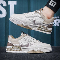 Driving Walking Tennis Shoes for Male Wear Resistant Skateboard Footwear Men Casual Shoes Breathable White Sneakers Fashion Good Vibrations