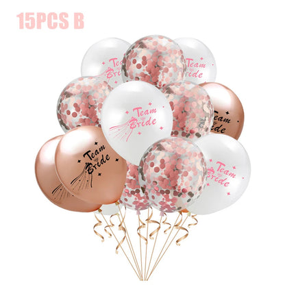 Bride To Be Balloons Rose Gold Letters Foil Balloon Team Wedding Decorations Bachelorette Party Supplies Good Vibrations