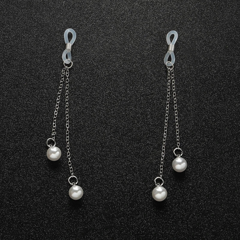 1 Pair Sexy Vintage Pearl Pendant Nipple Clip Chest Chain Suitable For Wearing At Nightclubs Parties And Valentine's Day Good Vibrations