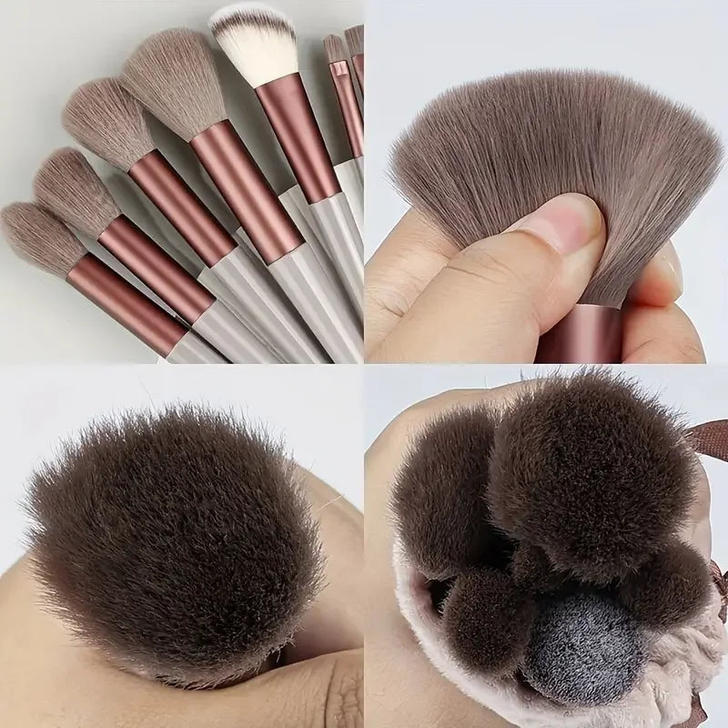 NEW13PCS Makeup Brush Set Eye Shadow Highlighter Concealer Brush Blush Loose Powder Brush Blending Soft Fluffy Women Beauty Tool Good Vibrations