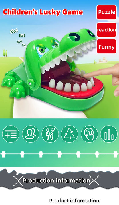 Crocodile Teeth Toys Children's Crocodile Bites Fingers Reaction Training Novelty Children's Lucky Game Trick Decompression Toy Good Vibrations