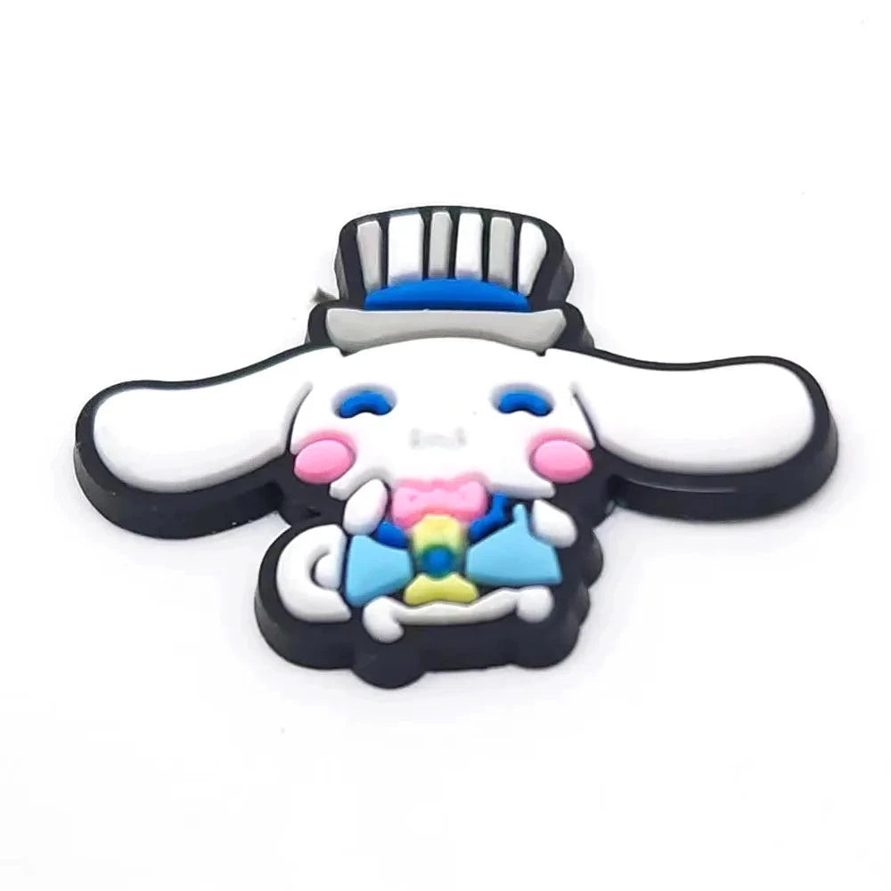 Sanrio Anime Hello kitty Kuromi Pochacco Shoe Charms for Clogs Bag Crocs Sneakers Shoe Decorations Bag Decors Good Vibrations