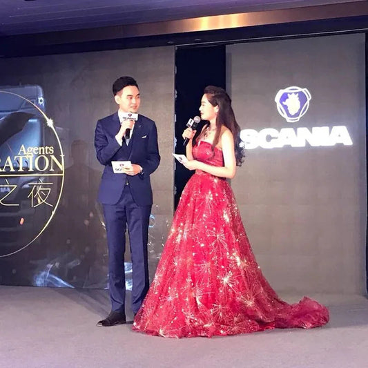 Prom Dresses long Sexy V-Neck Evening Dresses New Design Party gown Sequines Evening Vestidos Good Vibrations