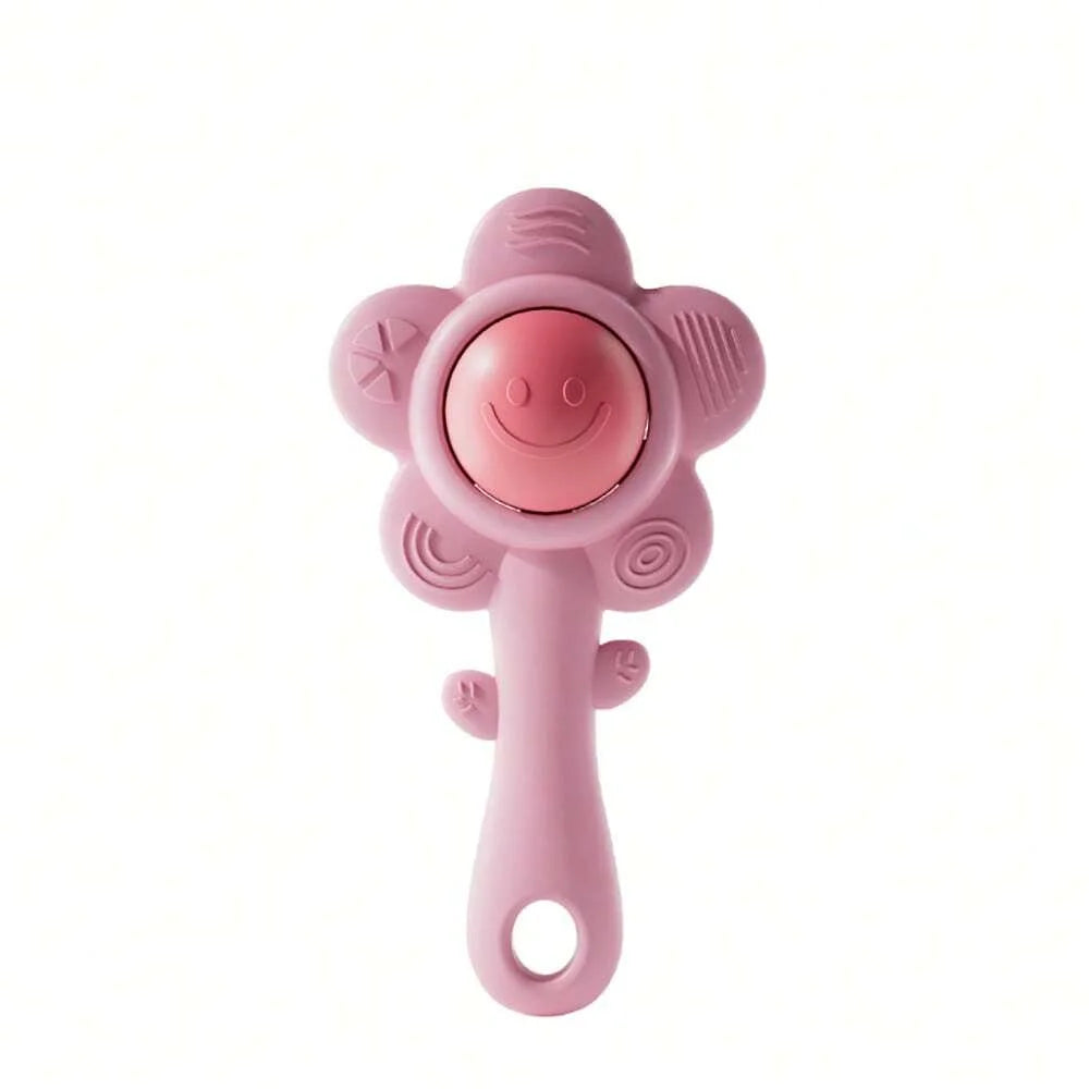 A Teether And Rattle For Babies: Sound, Chewable Toy, Early Learning And Entertainment, Teether, Rattle, Grip Function 3-In-1. Good Vibrations