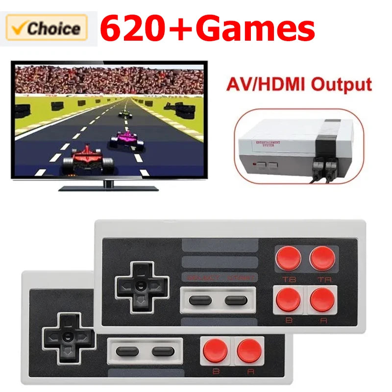 Handheld Family Recreation Video Console AV Output Retro Built-in 620 Classic Games Dual Gamepad Gaming Player  Toys Holiday Gif Good Vibrations