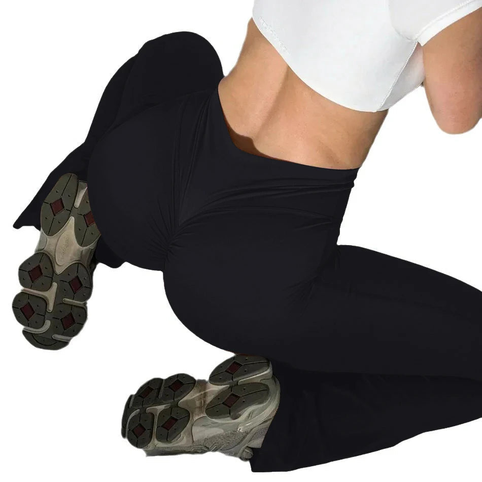 High Waist Workout Yoga Leggings Fitness Butt Lifting Scrunch Butt Sports Gym Pants Women Good Vibrations