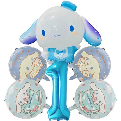 Cinnamoroll Theme Party Supplies Kids Birthday Christmas Decorations Gift Bag Ballons Banner Cake Topper Tableware Accessories Good Vibrations