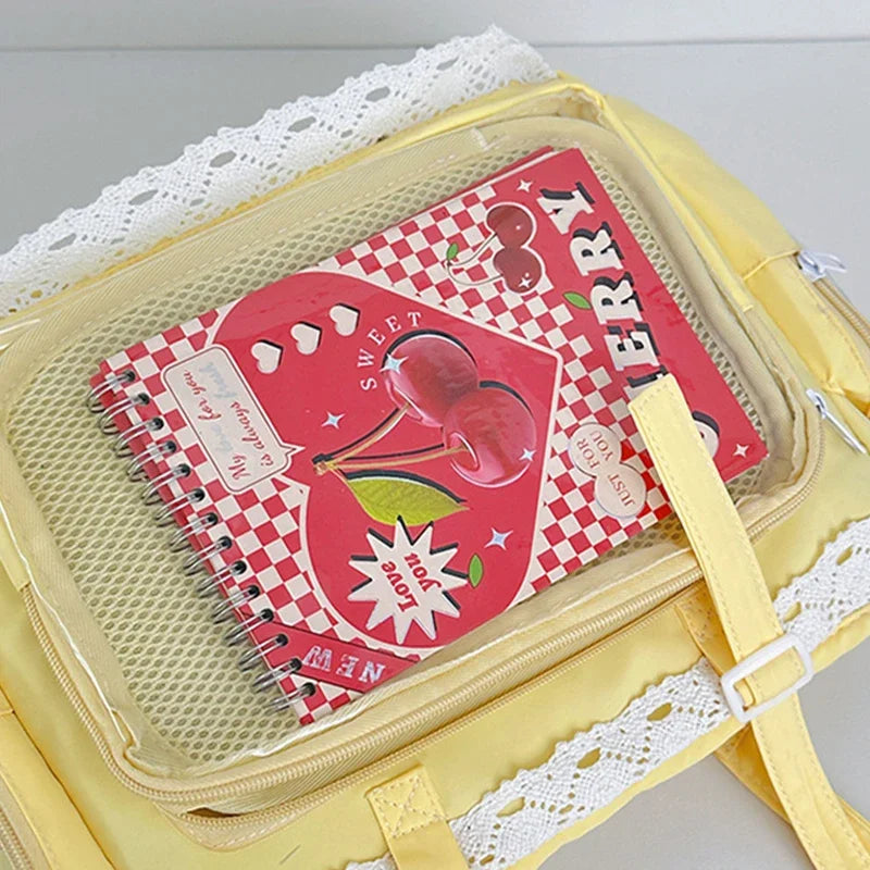 Large Capacity Ita Bag Anime Two-dimension Lolita Tote Bag Clear Window Crossbody Shoulder Bag Handbag Gift For Friends Good Vibrations