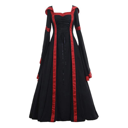 Medieval Dresses Gothiced Court Dress Royal Lady Ball Lolita Dress Square Neck Tight Waist Bowknot Women Dress Vestido Ropa Good Vibrations