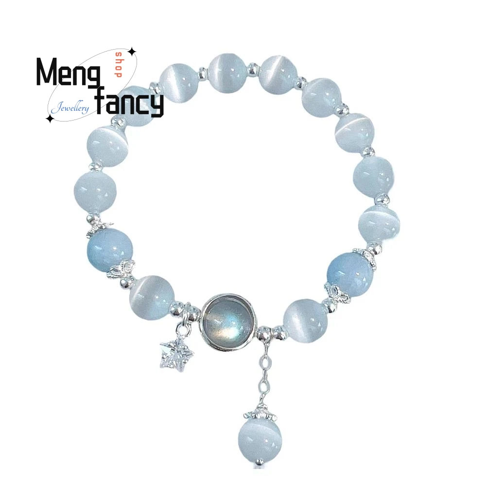 Natural Cat's Eye Butterfly Bracelet Personalized Exquisite Elegant Sexy Young Girls Fashion Jewelry Best Selling Holiday Gift Good Vibrations