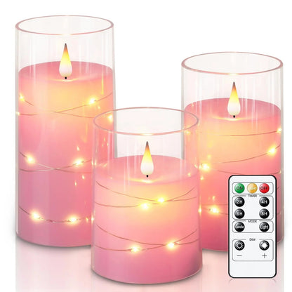 Electronic candles LED candles for home decoration LED light strips with remote control LED glass candles Christmas wedding part Good Vibrations