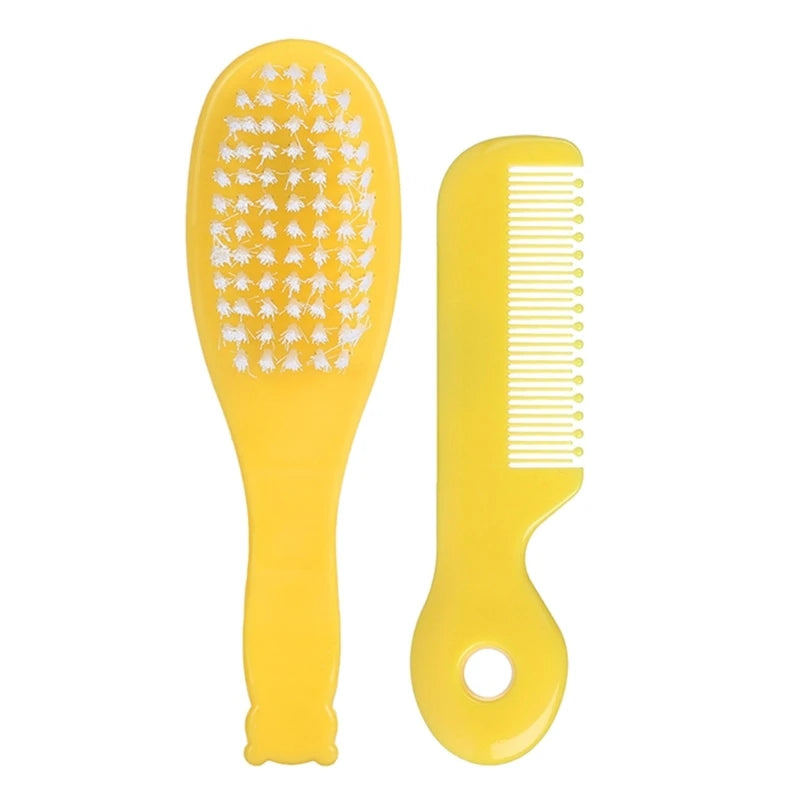 Baby Hair Brush & Comb Set Children Hair Brush Soft Nylon Bristle Cradle Caps Hair Brush for Toddler Infant  Massage Dropship Good Vibrations