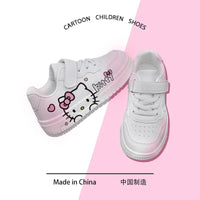 2025 New Hello Kitty Girls Low Top White Sneakers Cute Cartoon Casual Shoes Fashion Canvas Shoes For School Kids Wholesale Good Vibrations