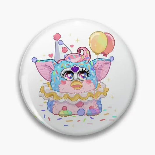 Clown Furby  Soft Button Pin Creative Brooch Clothes Badge Lover Funny Lapel Pin Cute Metal Fashion Collar Gift Jewelry Women Good Vibrations