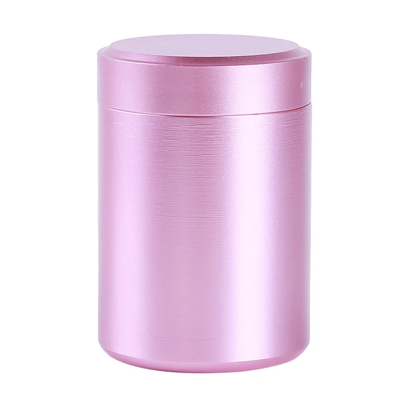 New Airtight Smell Proof Container Quality Stainless Steel Mini Tea Cans Herb Stash Jar Tea Coffee Storage Box Tea Caddies Box Good Vibrations Adult Super Store