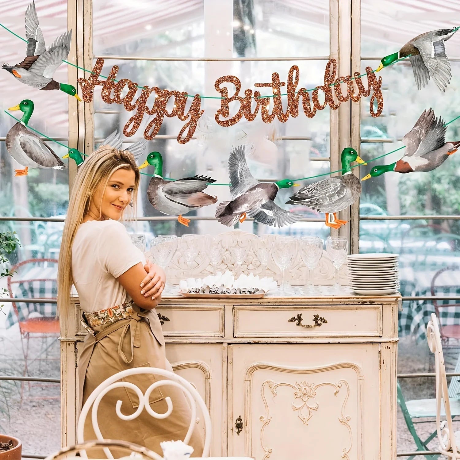 Mallard Duck Happy Birthday Party Decorations Duck Hunting Birthday Party Banner Mallard Duck Birthday Party Banner Hunting Good Vibrations