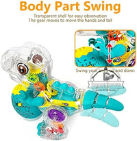 Transparent Toy Car for kids Electronic Light Sound Music Electric Gear Dinosaur Toys for Toddlers Boys Educational Crawling Toy Good Vibrations