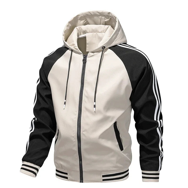 Men's Jacket Autumn Spring Ride High-performance Windbreaker Clothing Motorcycle Jacket Male Motorcycle Coats Windproof Striped Good Vibrations