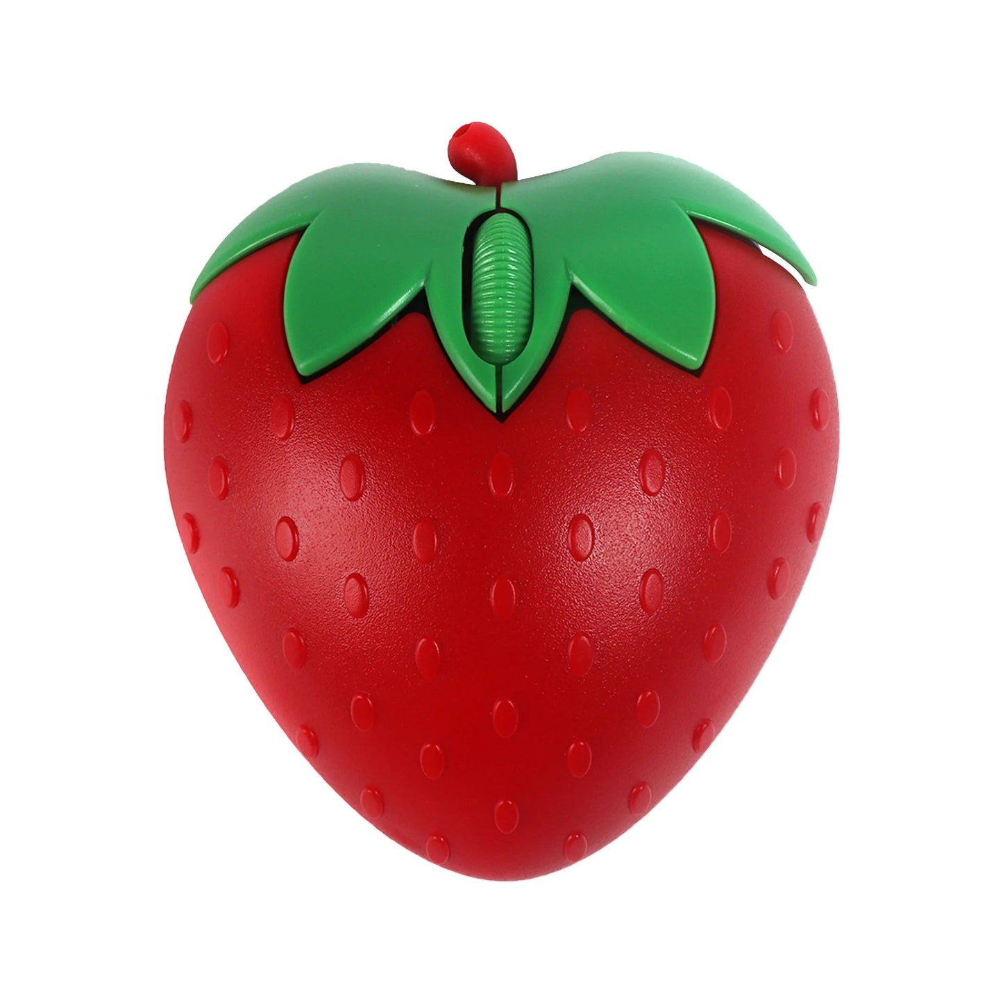Wireless Cute Mouse 2.4G Bluetooth Dual-mode Strawberry Appearance Mute Button Light Weight Portable Office Use Gift For Girl Good Vibrations