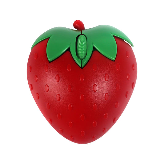 Wireless Cute Mouse 2.4G Bluetooth Dual-mode Strawberry Appearance Mute Button Light Weight Portable Office Use Gift For Girl Good Vibrations