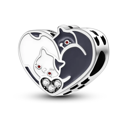 Heart Shape 925 Sterling Silver Family Lover Affection Pendant Charm Beads Fit Original Bangle Bracelet DIY Jewelry For Women Good Vibrations