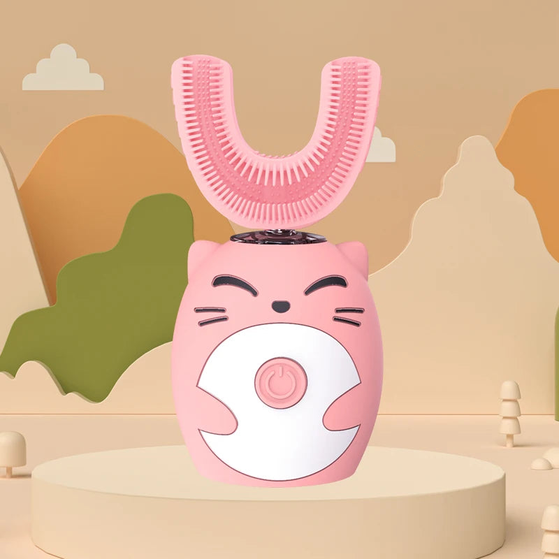 Sonic Electric Toothbrush Kids U-shaped Smart 360 Degrees Ultrasonic Tooth Brush Teeth Whitening For Children IPX7 Waterproof Good Vibrations