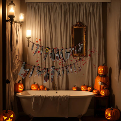 Halloween Decorations, Friday the 13th party, Insane asylum Halloween decorations, Spooky party decor, Good Vibrations