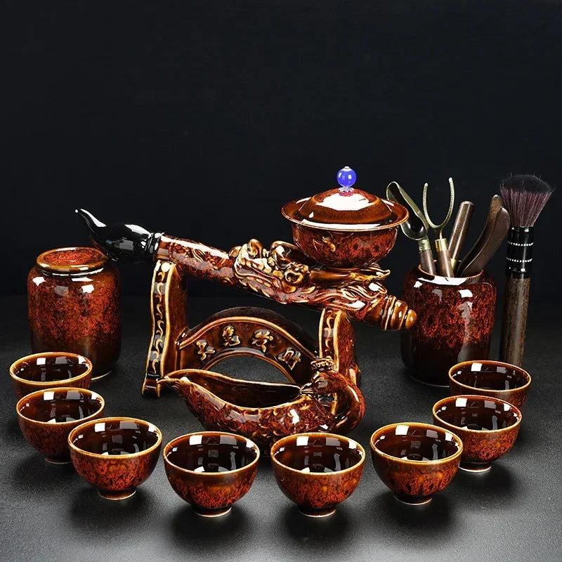 Porcelain Gaiwan Chinese Tea Set Complete Set Puer Chinese Portable Tea Set Luxury Vintage  Tea Ceremony Good Vibrations