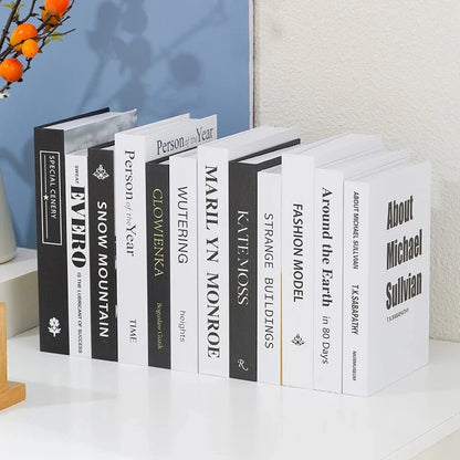 Modern fake book ornament Nordic light luxury simulation book living room home store decoration photo props book case box Good Vibrations