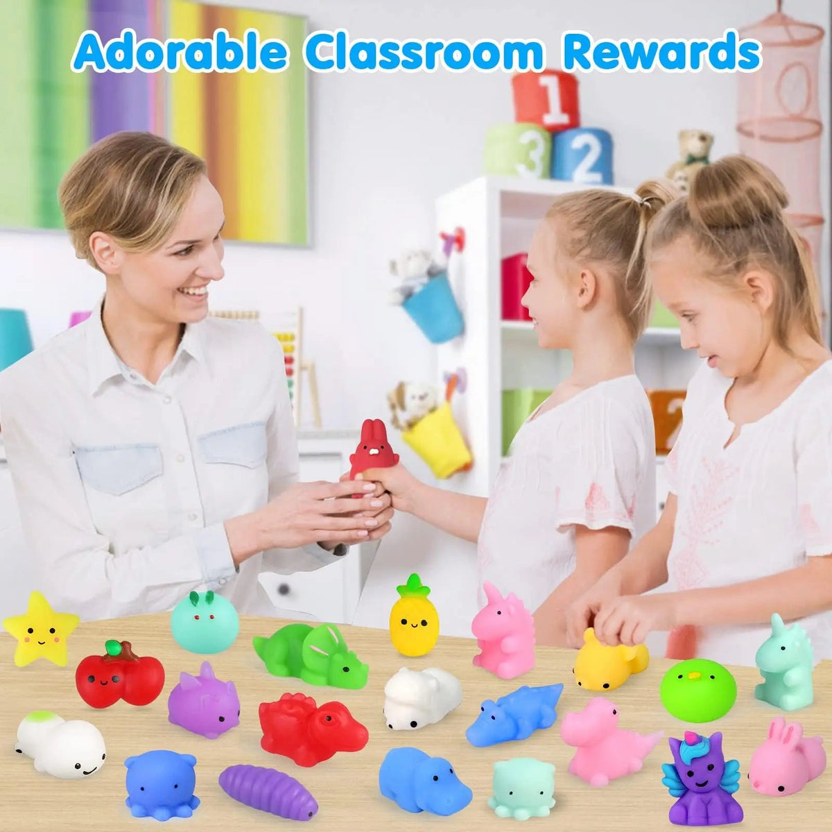 20/40/80Pc Squishies Mochi Squishy Toys Party Favors for Kids Mini Squishies Animal Stress Relief Toy School Birthday Gifts Good Vibrations