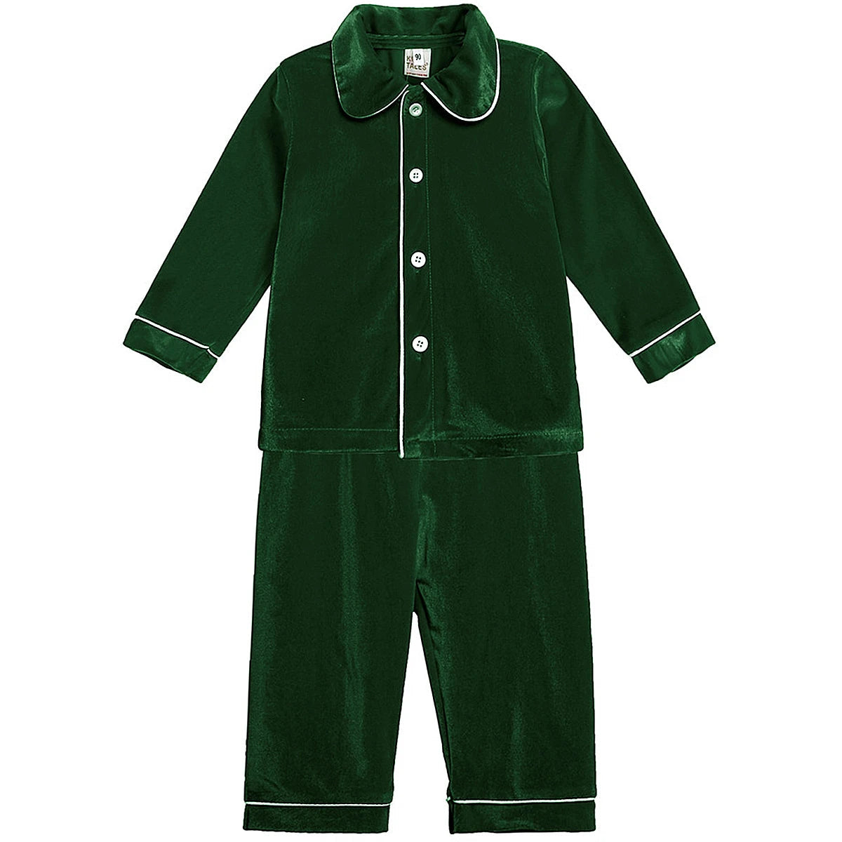 Christmas Pyjamas Kids Boys Girls Velvet Pajamas Infant Xmas Pjs Toddler New Year Party Gift Pijamas Green Red Nightwear Good Vibrations