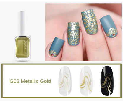 11ml 24 Colors Nail Stamping Polish Gold Silver Nails Art Varnish for Stamping Plate DIY Nail Printing Polish Nail Art Tools Good Vibrations