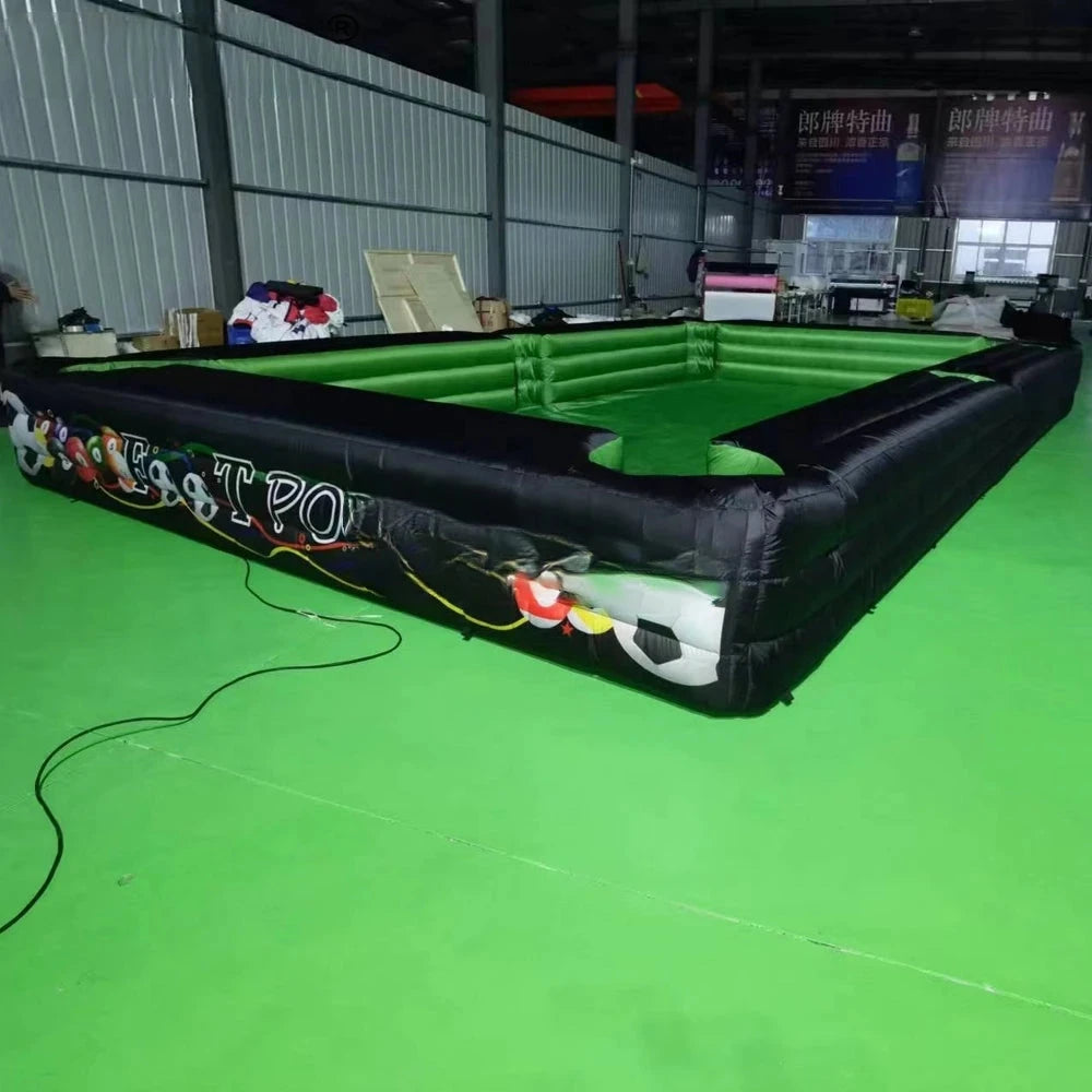 Unique Inflatable Billiard - Footpool Table w/16 Balls! Ideal for Soccer Parties, Team - building, Bar & Backyard Fun Good Vibrations