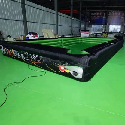 Unique Inflatable Billiard - Footpool Table w/16 Balls! Ideal for Soccer Parties, Team - building, Bar & Backyard Fun Good Vibrations