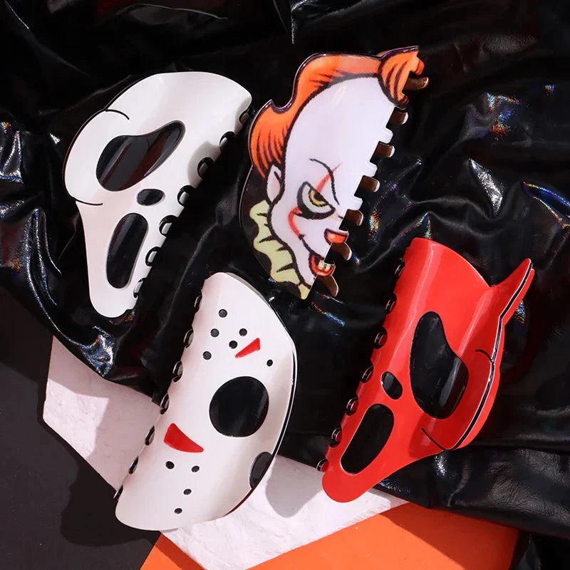 Halloween Hair Accessories Ghost Hair Clip for Women Girls Red Horns Hairpin Skull Claw Y2K Gothic Hair Jewelry 2023 New HangZhi Good Vibrations