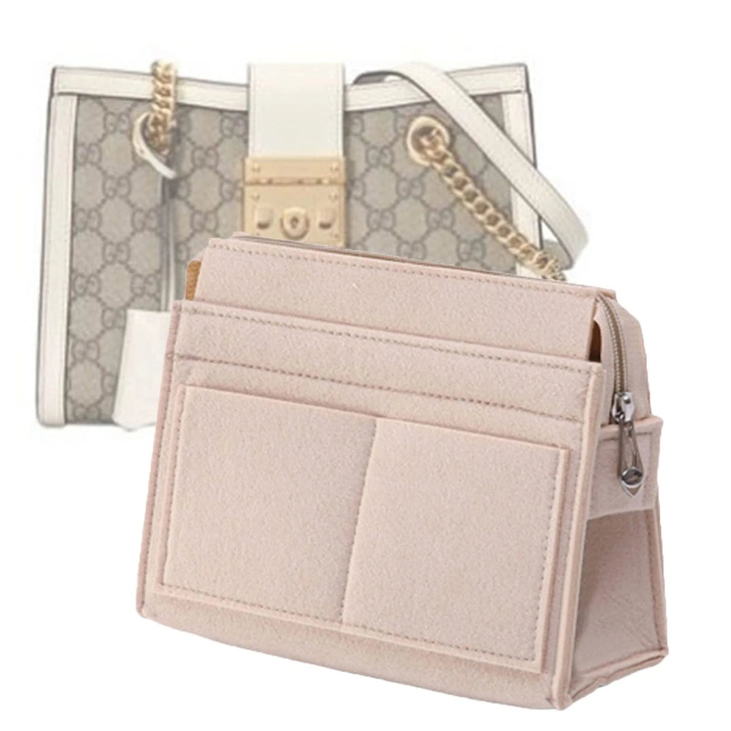 Purse Organizer Insert, Multi-Pocket Felt Bag Organizer For Handbag Tote Bag Purse Organizer Good Vibrations