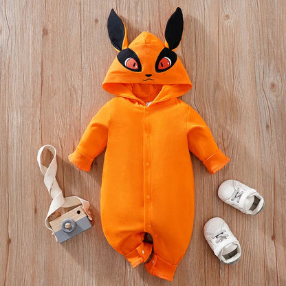 Newborn Baby Anime Cape Style Children Long Sleeve Cotton Bodysuit, Cute Kids Boys Girls Romper Good Vibrations